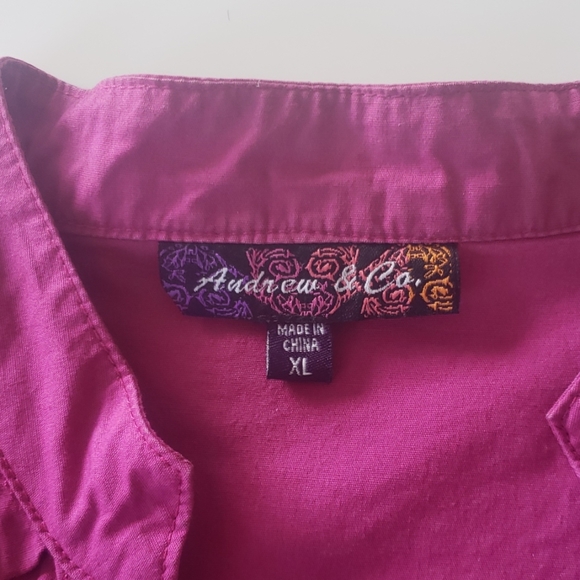 Andrew & Co. Fuscia Blouse - Picture 6 of 7